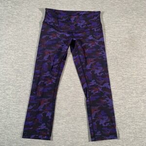 Lululemon Pants Womens Medium Wunder Under High Rise Leggings Camo Yoga Gym